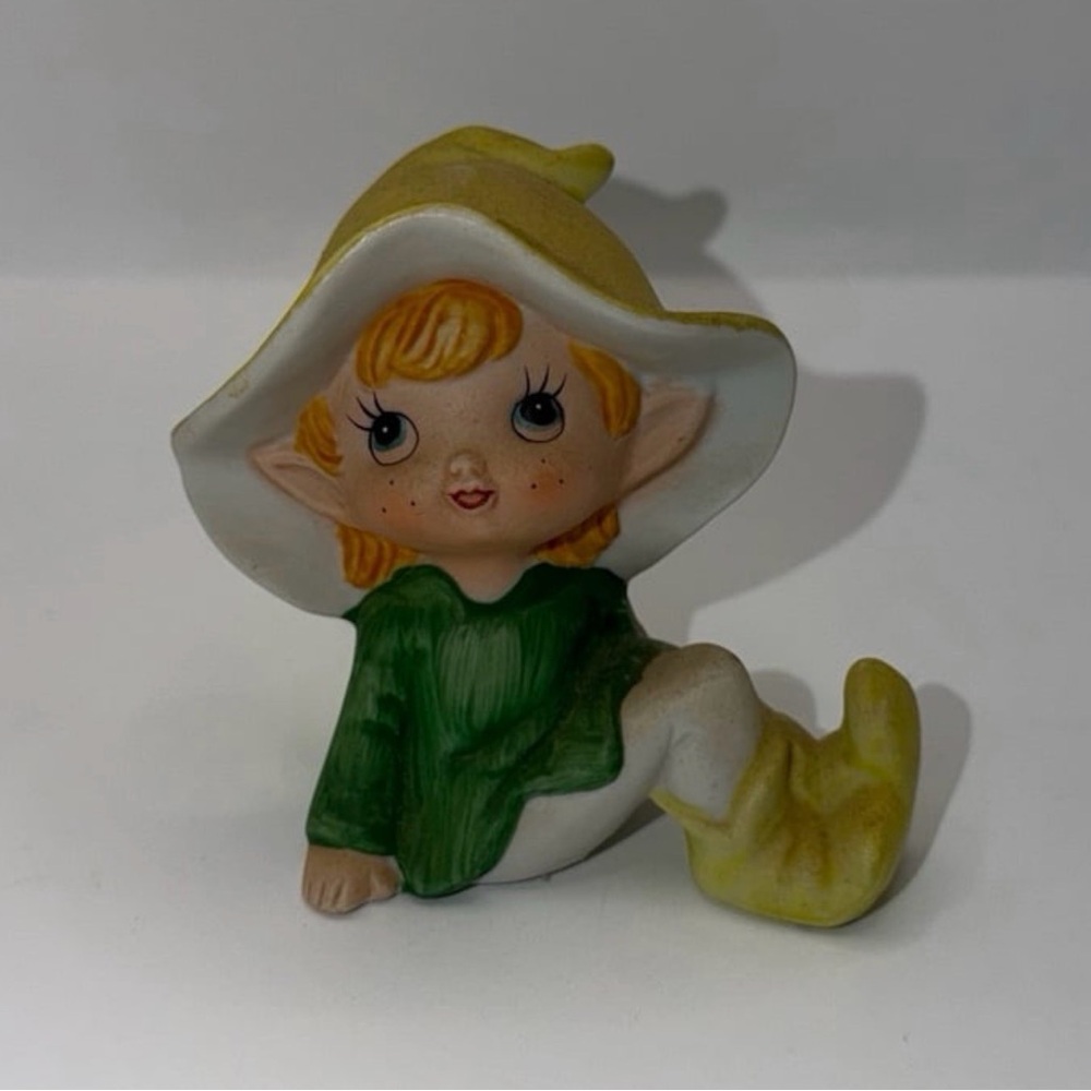 Vintage Set of 3 1970’s Homco Pixie Porcelain Fairie Elf Figures #5213 - Picture 2 of 10